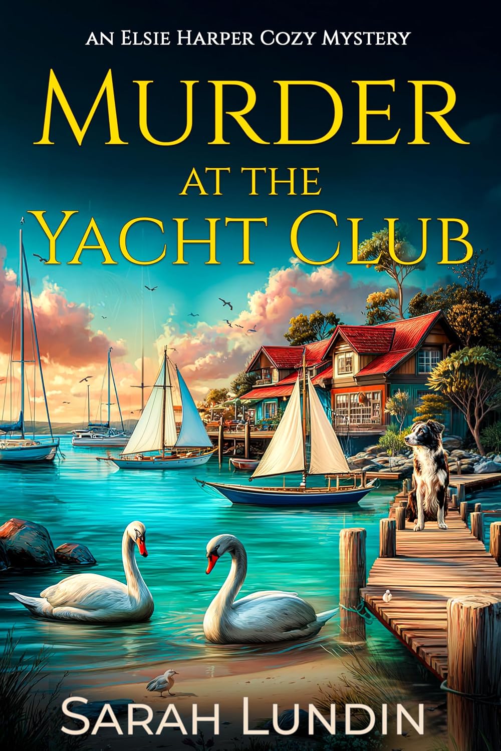 Murder at the Yacht Club book cover by Sarah Lundin